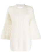 Iro Floral Sleeves Jumper - White