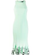David Koma Embellished Midi Dress - Green