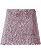 Chanel Vintage Knit Mini Skirt, Women's, Size: 40, Pink/purple