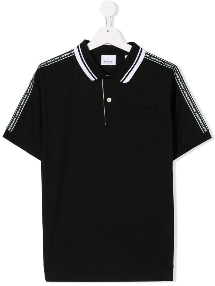 Burberry Kids Teen Alford Polo Shirt - Black