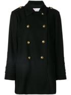 Red Valentino - Classic Fitted Coat - Women - Polyamide/polyester/acetate/wool - 40, Black, Polyamide/polyester/acetate/wool