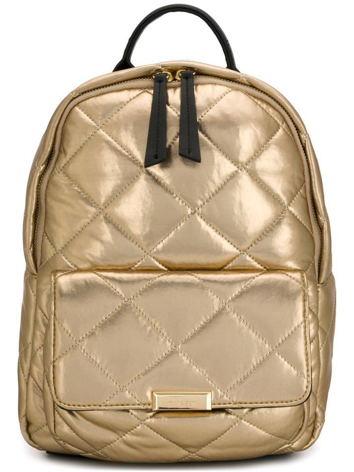 Twin-set Quilted Backpack - Gold
