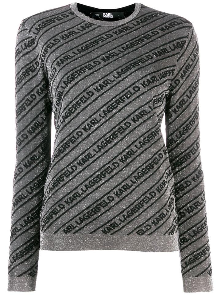 Karl Lagerfeld Logo Jumper - Grey