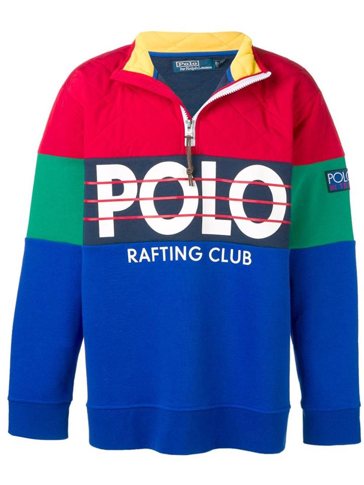 Polo Ralph Lauren Colour-blocked Logo Sweatshirt - Blue