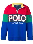 Polo Ralph Lauren Colour-blocked Logo Sweatshirt - Blue
