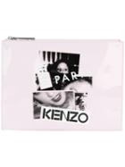 Kenzo - Donna Jordan Clutch - Women - Cotton/leather/nylon - One Size, Women's, Pink/purple, Cotton/leather/nylon