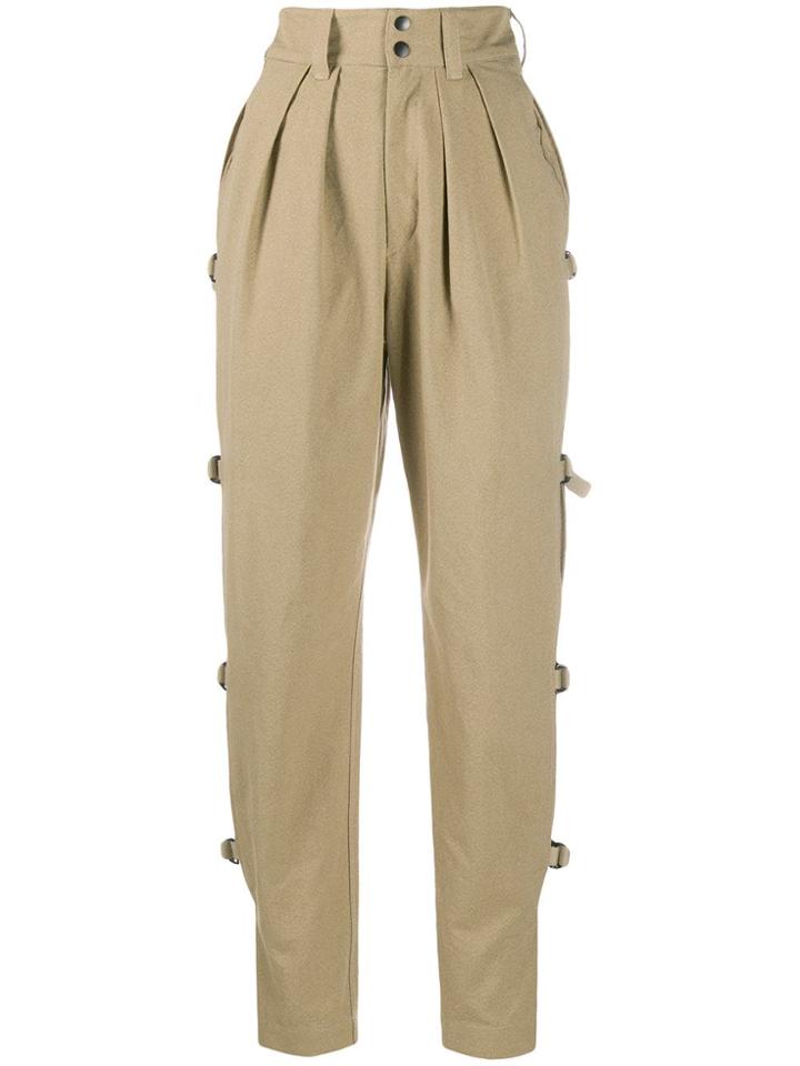 Isabel Marant High Waisted Safari Trousers - Neutrals