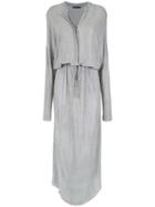 Uma Raquel Davidowicz Belted Waist Maxi Dress - Grey