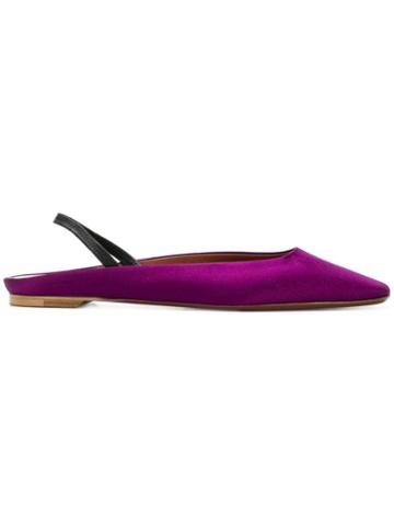 David Beauciel Square Toe Slippers - Pink