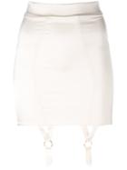Murmur - Suspenders Applique Skirt - Women - Polyester/spandex/elastane/acetate - 36, Women's, Nude/neutrals, Polyester/spandex/elastane/acetate