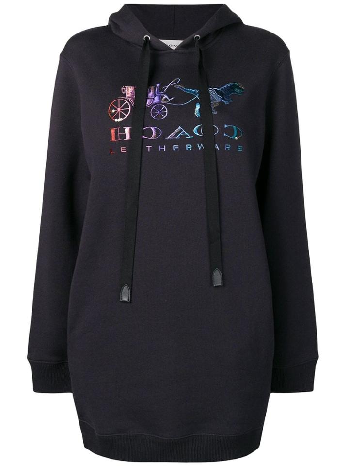 Coach Reversed Gradient Logo Hoodie Dress - Black