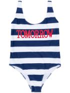 Alberta Ferretti Kids Teen Tomorrow Print Swimsuit - Blue