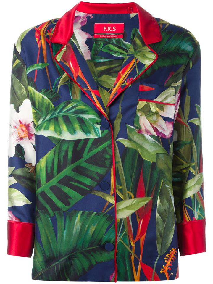 F.r.s For Restless Sleepers Floral Print Blazer, Women's, Size: Xs, Silk