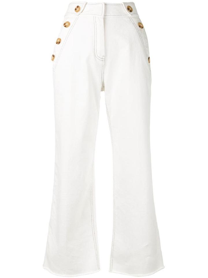 Derek Lam 10 Crosby Cropped Trousers - White