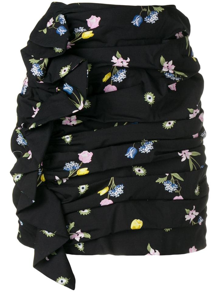 Vivetta Frilled Short Skirt - Black