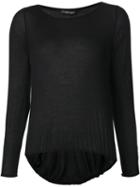 Alexandre Plokhov Long Sleeve Gathered T-shirt, Women's, Size: 36, Black, Modal