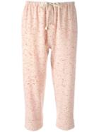 Forte Forte 'fragola' Sweatpants, Women's, Size: Ii, Pink/purple, Linen/flax/virgin Wool/polyamide/cupro