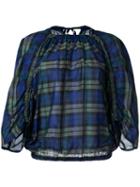 En Route - Checked Blouse - Women - Cotton - One Size, Green, Cotton