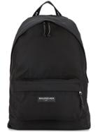 Balenciaga Nylon Logo Backpack - Black