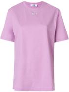 Msgm Relaxed Logo Print T-shirt - Pink & Purple