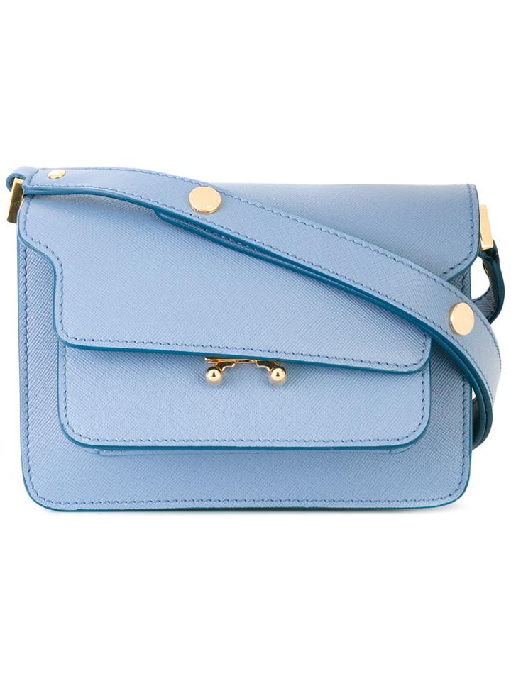 Marni - 'trunk' Bag - Women - Calf Leather - One Size, Blue, Calf Leather