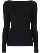 Dion Lee Shadow Ribbed Knit Top - Black