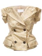 Maison Margiela Double Breasted Strapless Top - Metallic