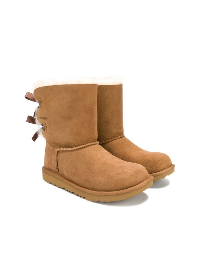 Ugg Australia Kids Teen Bow Shearling Boots - Brown