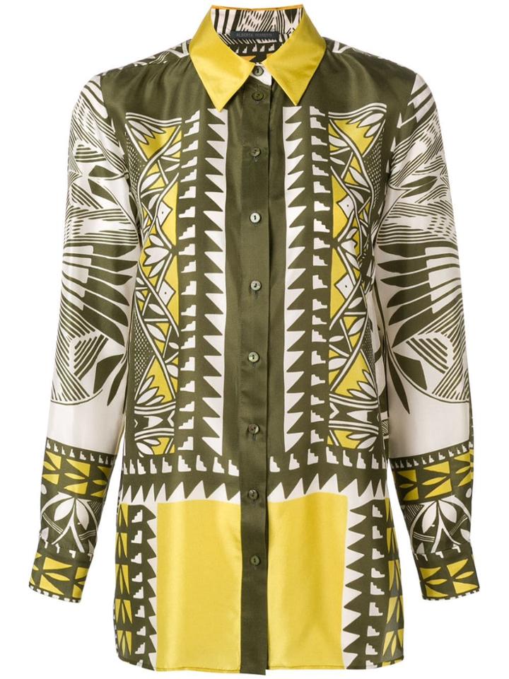 Alberta Ferretti Multi-pattern Print Shirt - Yellow