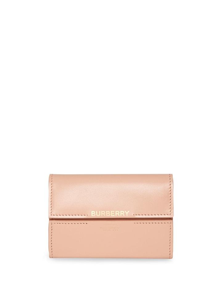 Burberry Horseferry Print Leather Folding Wallet - Pink
