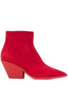 Casadei Zip Fastening Ankle Boots - Red