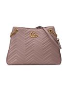 Gucci Gg Marmont Matelassé Shoulder Bag, Women's, Nude/neutrals, Leather/metal/microfibre