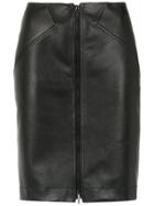 Reinaldo Lourenço Leather Pencil Skirt - Black
