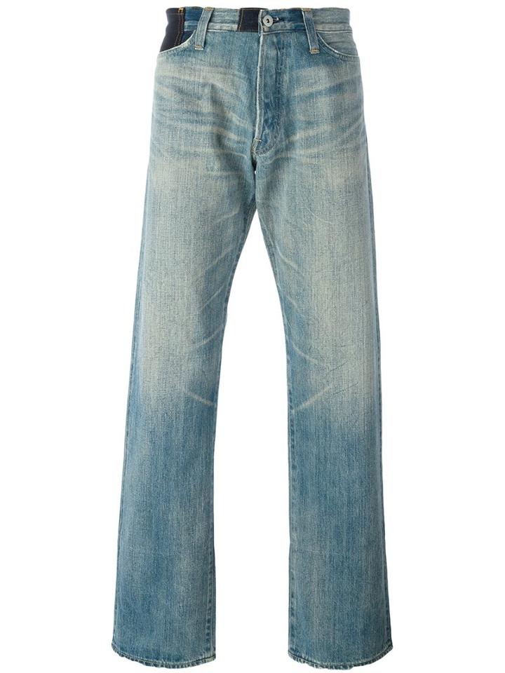 Junya Watanabe Comme Des Garçons Man Loose Fit Jeans, Men's, Size: Small, Blue, Cotton