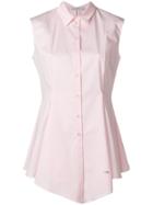 Christian Dior Vintage Flared Asymmetric Sleeveless Shirt - Pink &