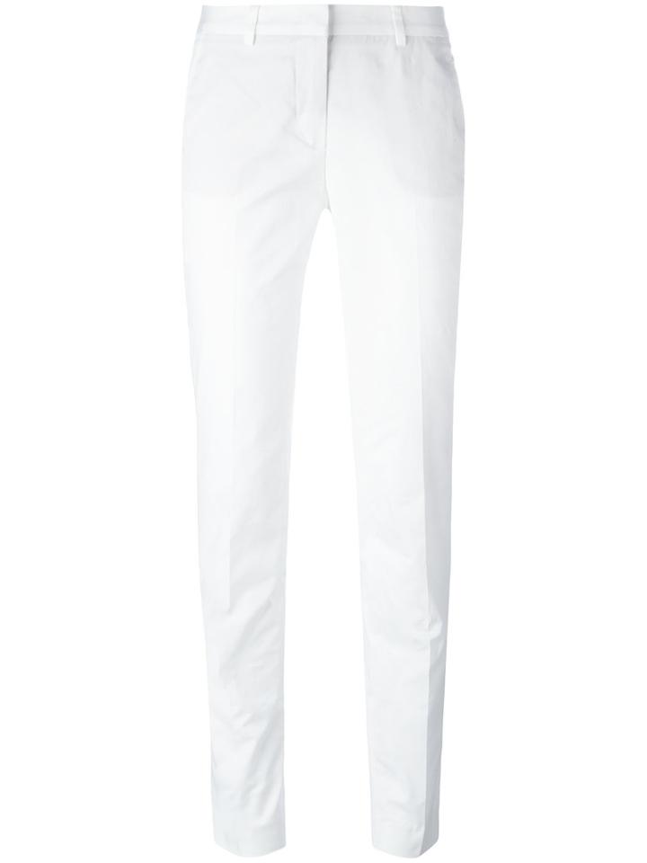 Alberto Biani Tailored Trousers, Women's, Size: 46, White, Cotton