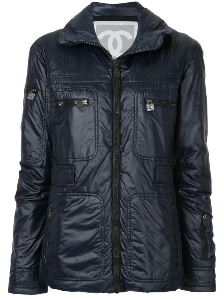 Chanel Vintage Multi-pockets Padded Jacket - Blue