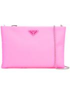 Prada Large Logo Clutch - Pink & Purple