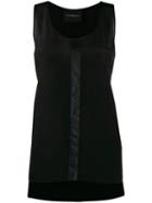 John Richmond Silk Ocean Vest Top - Black