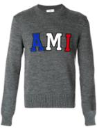 Ami Alexandre Mattiussi - Crewneck Sweater - Men - Virgin Wool - Xl, Grey, Virgin Wool