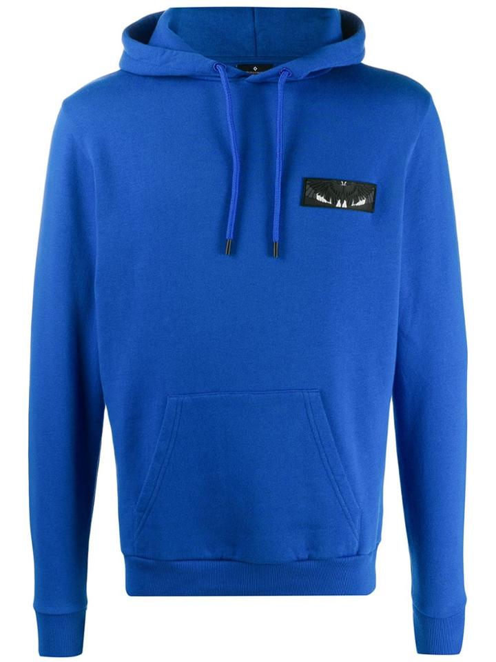 Marcelo Burlon County Of Milan Wings Patch Hoodie - Blue