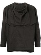 Issey Miyake Vintage Cowl Neck Shirt - Black