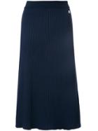 Courrèges Ribbed Flared Skirt - Blue
