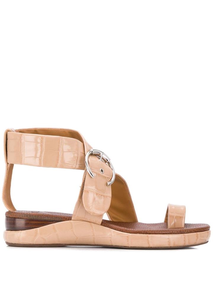 Chloé Scale-effect Sandals - Neutrals