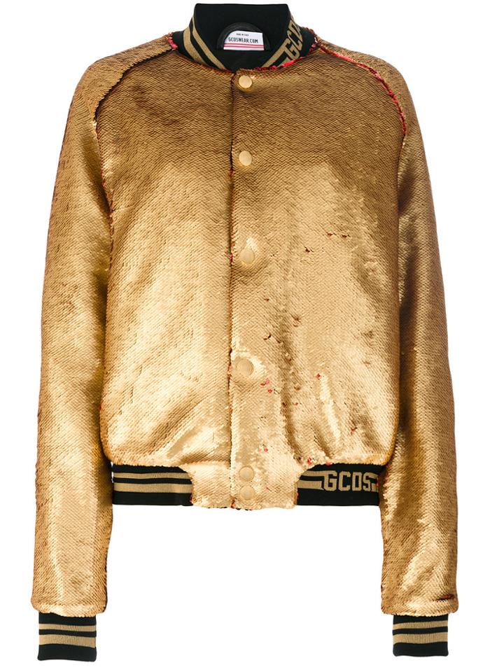 Gcds Matte Sequin Bomber Jacket - Metallic