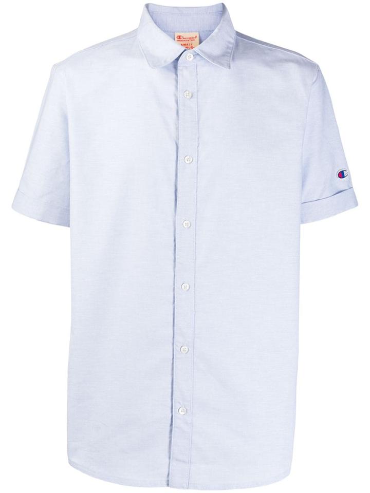 Champion Shortsleeved Button Down Shirt - Blue