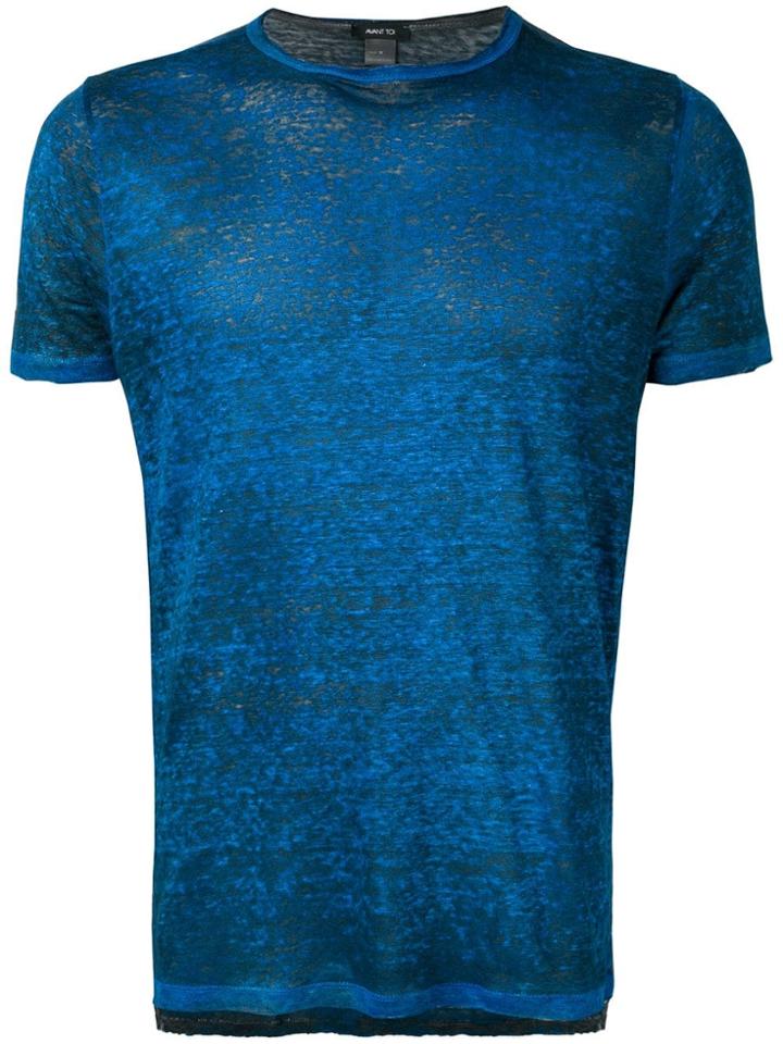 Avant Toi Short-sleeve Fitted T-shirt - Blue