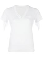 Sacai Fringed Trim T-shirt - White