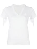 Sacai Fringed Trim T-shirt - White