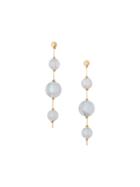 Burberry Marbled Resin Gold-plated Drop Earrings - Blue